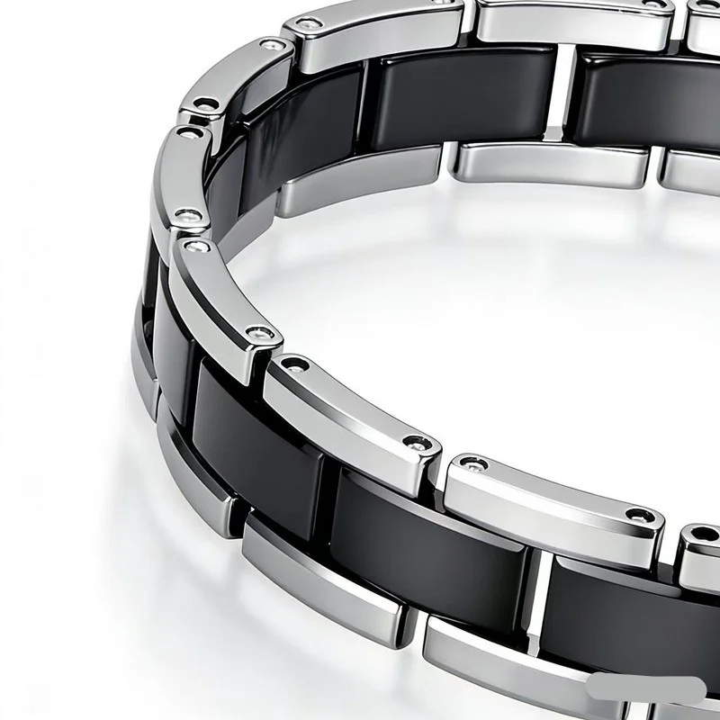 Direct Manufacturer Supply: Durable Black Vacuum-Plated Tungsten Couple Bracelets for Wholesale