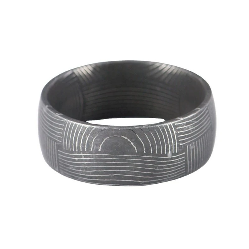 B2B Wholesale Premium Handmade Comfort Fit Damascus Steel Wedding Band Rings for Resale