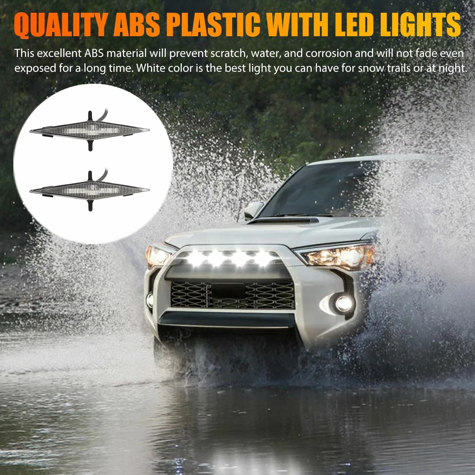 Universal RGB LED Grille Light Upgrade Front Grille Light Day Running Light App Control Grill Light FOR Toyota 4Runner 2014-2019