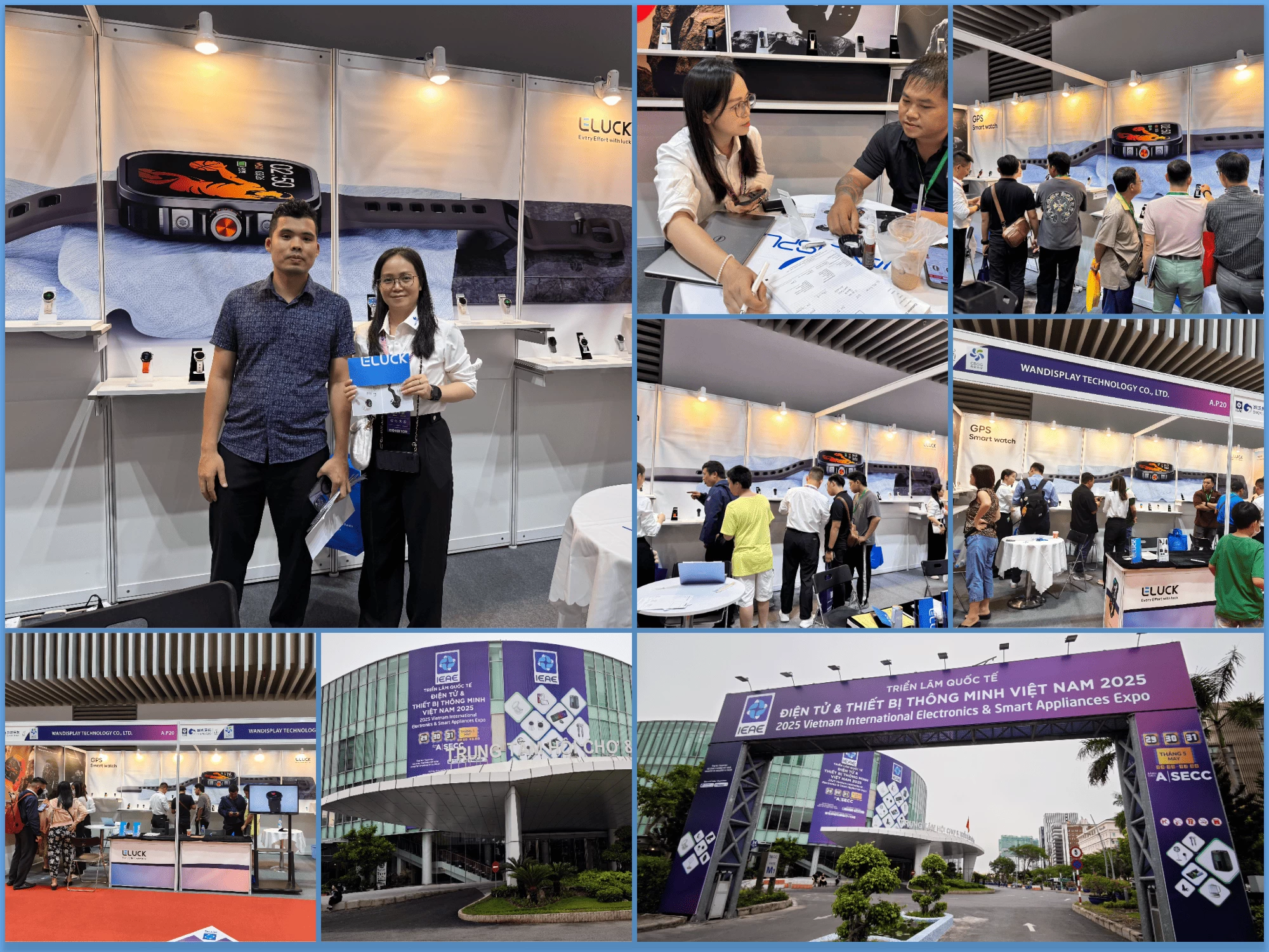 EELUCK Smartwatch Owned by Wandisplay Takes IEAE Vietnam 2025 by Storm! Massive Day 1 Crowd at Booth A.P20