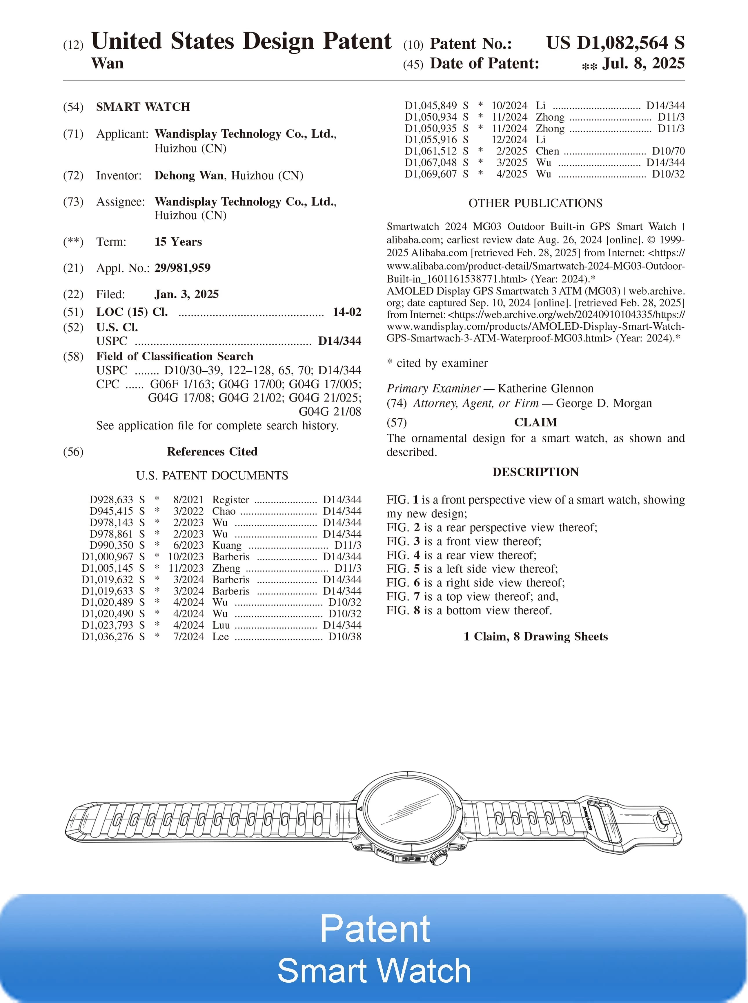 Patent Of Smart Watch
