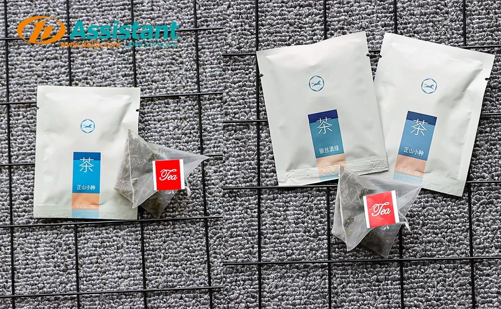 Triangular nylon tea bag with square outer bag