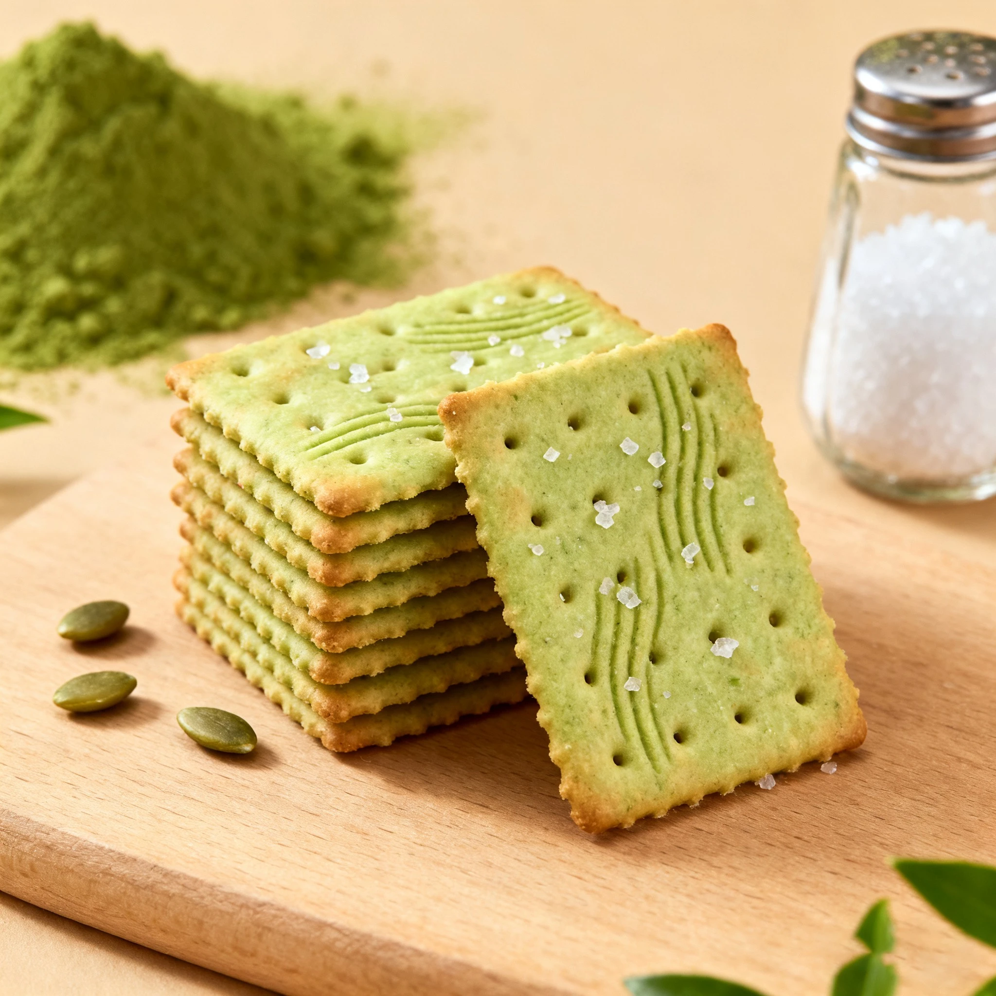 Matcha Salted Soda Crackers