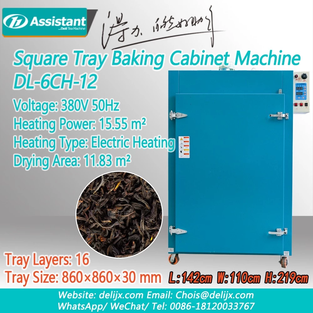 Automatic Square Tray Tea Baking Cabinet Machine DL-6CH-12