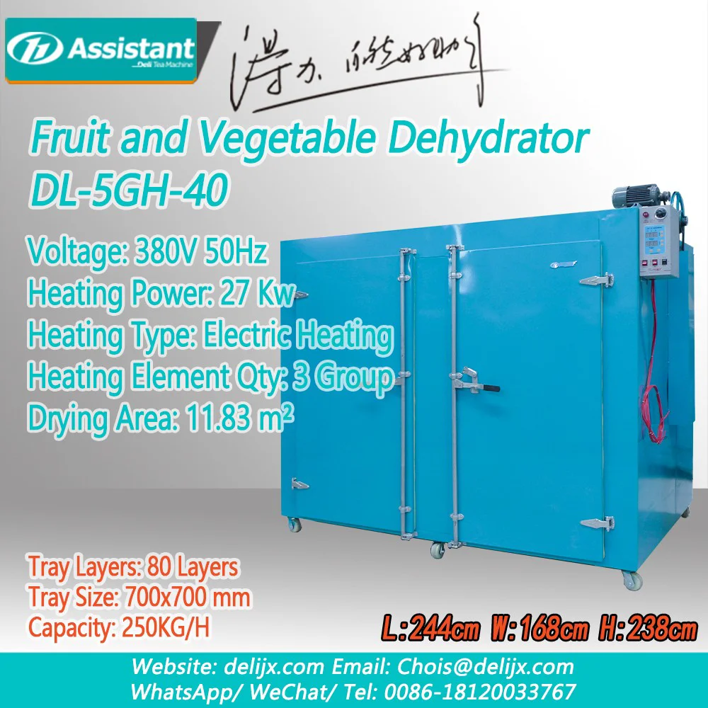 Dehidrator Buah dan Sayuran Dua Kabinet Besar 80 Lapis DL-5GH-40
