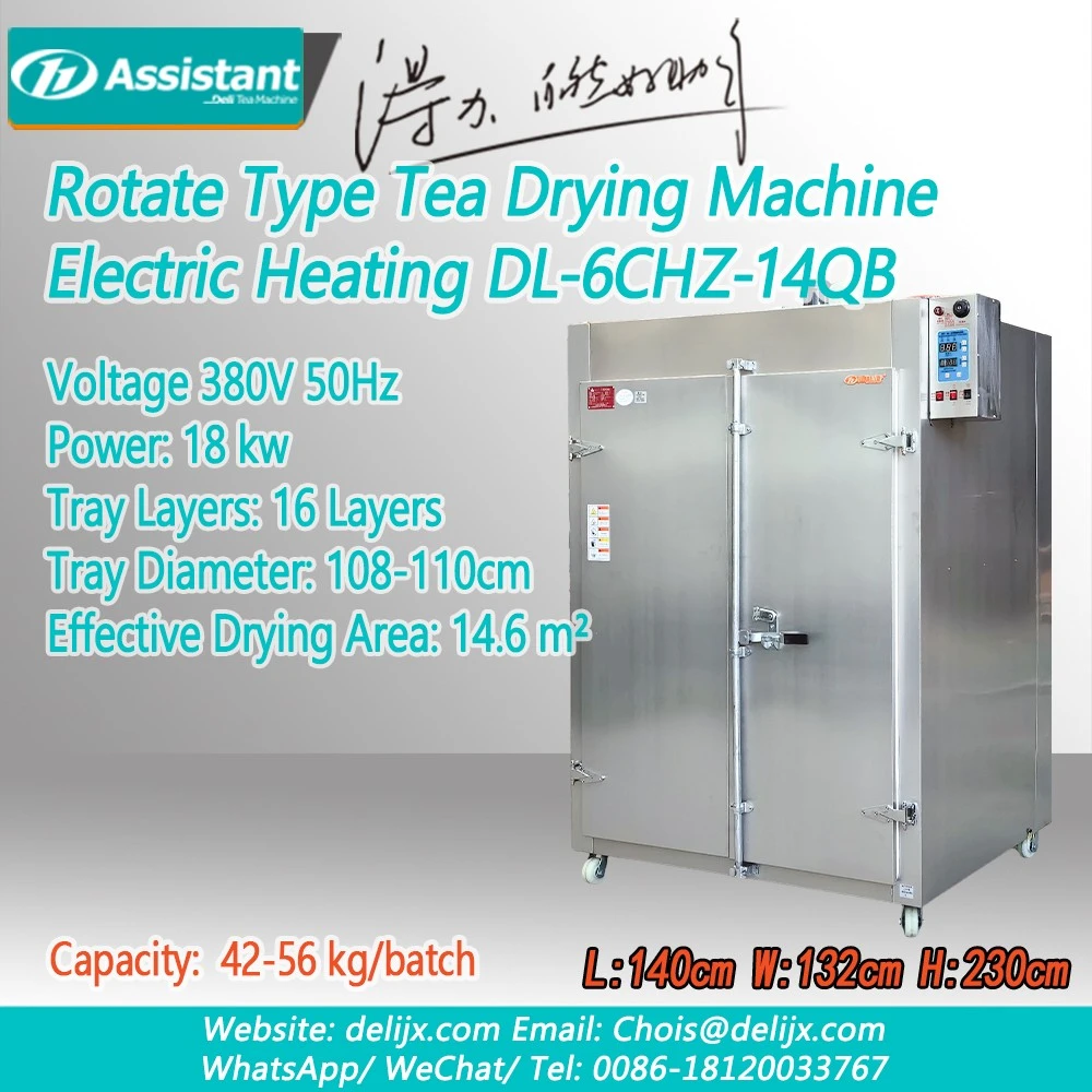Máquina secadora de té con calefacción eléctrica totalmente de acero inoxidable DL-6CHZ-14QB