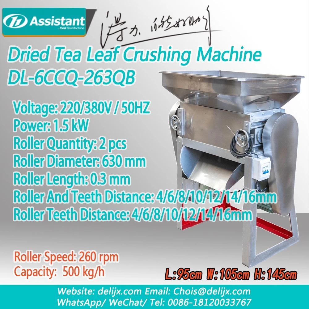 Tea Fragment Crushing Shredding Machine Tea Leaf Crusher Shredder For Packing Tea Bag DL-6CCQ-63 - COPY - d2w9de