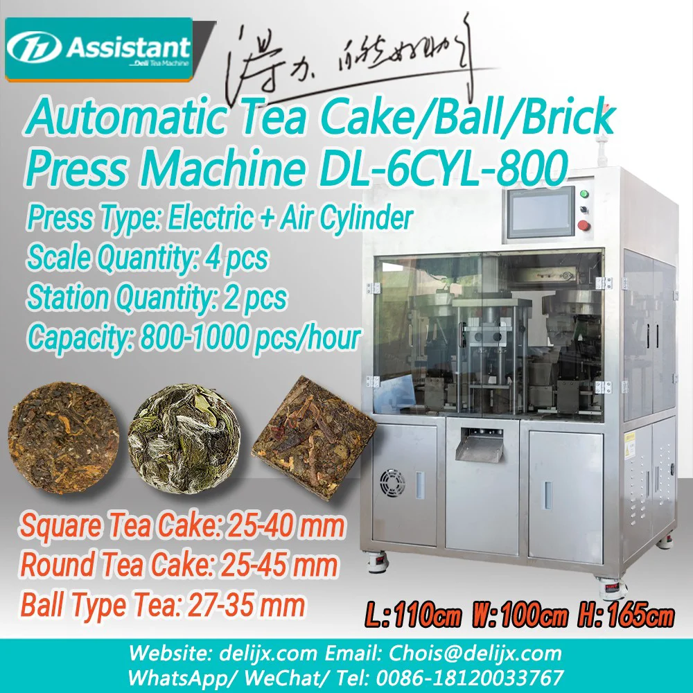 Máy ép bánh/bóng/gạch nhỏ thủy lực tự động chạy điện DL-6CYL-800