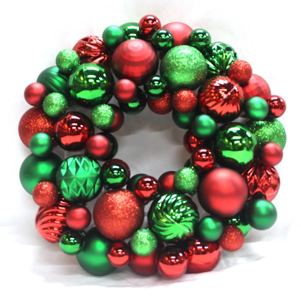 Christmas baubles ball wreath
