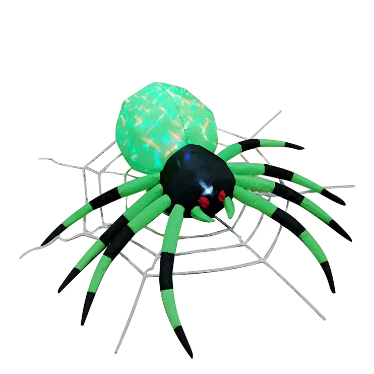 Chine Senmasine Halloween araignée gonflable avec LED intégrée multi-projecteur mobile lumière décoration de fête en plein air fabricant