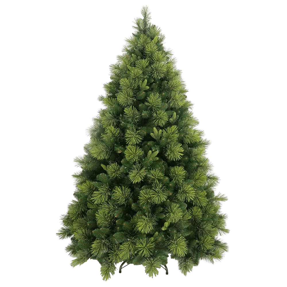 الصين Senmasine 7.5ft شجرة عيد الميلاد الخضراء للزينة عيد الميلاد في الهواء الطلق إبرة صلبة اصطناعية مختلطة بولي كلوريد الفينيل الصانع
