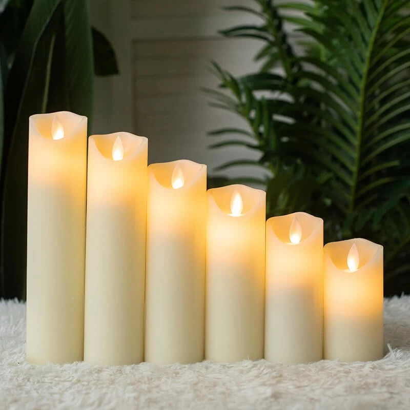 China Senmasine 6PCS Flameless Candle With Real Wax Battery Operated 4