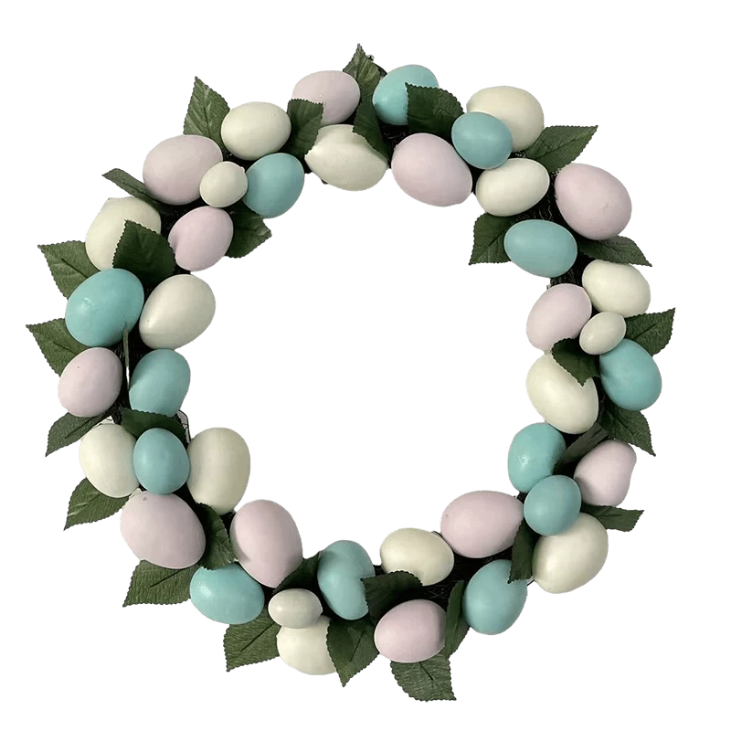 China Senmasine easter eggs wreath for front door hanging decoration 18inch 20inch 22inch manufacturer
