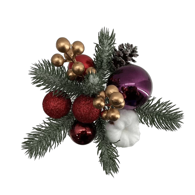 China Senmasine Artificial Pine Picks With Glitter Leaves Christmas Ball Pinecone Winter Xmas Decoration Diy Crafts manufacturer