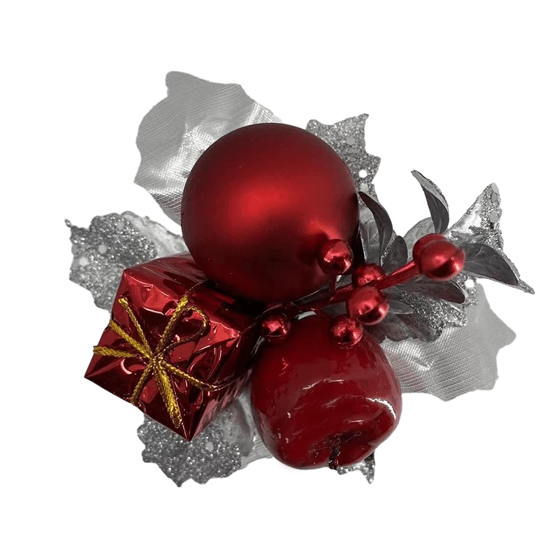 Chiny Senmasine Wesołych Świąt Pick ze sztucznymi liśćmi brokatu Gałęzie Xmas Ball Pudełko na prezent Zimowa dekoracja producent