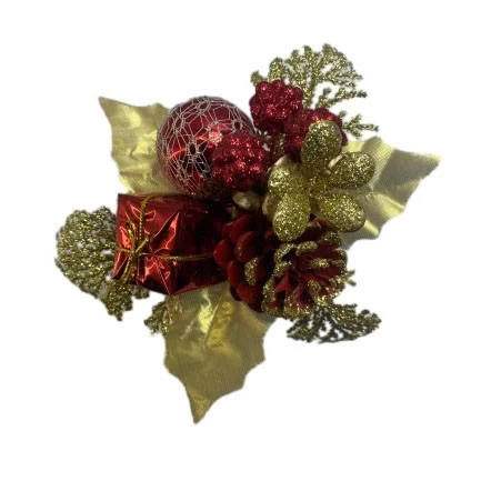 China Senmasine Glitzer-Weihnachtspicks für Arrangements, Tannenzapfen, gemischte Ornamente, Weihnachtsbaum-Party-DIY-Dekorationen Hersteller