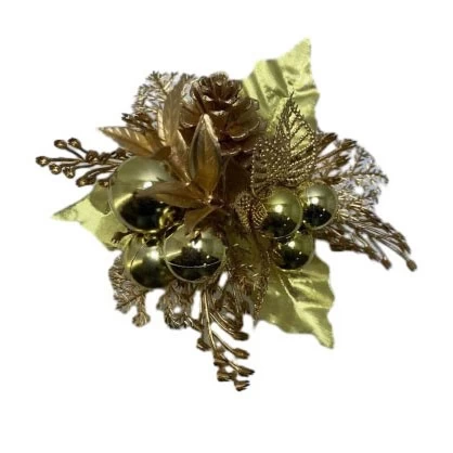 Cina Senmasine glitter oro scelte natalizie per Natale fai da te decorazioni invernali regalo decorazioni miste di foglie artificiali ornamenti pigna produttore