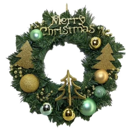 porcelana Corona navideña Senmasine para exteriores, para colgar en la puerta de entrada, vacaciones, fiesta de invierno, decoración navideña, 30cm, 40cm fabricante