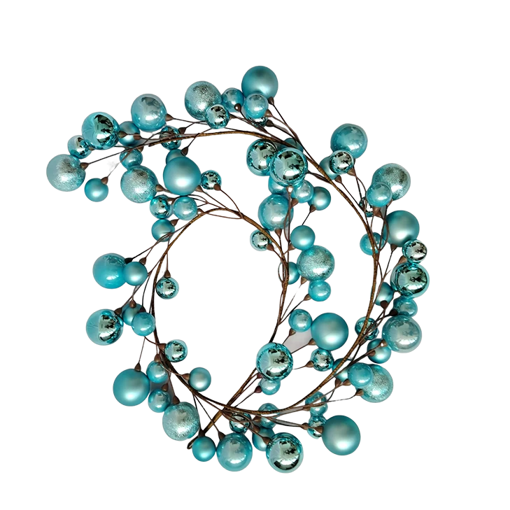 中国 Senmasine 蓝色球 6 英尺小玩意花环，适合圣诞假期墙壁家居悬挂装饰 制造商