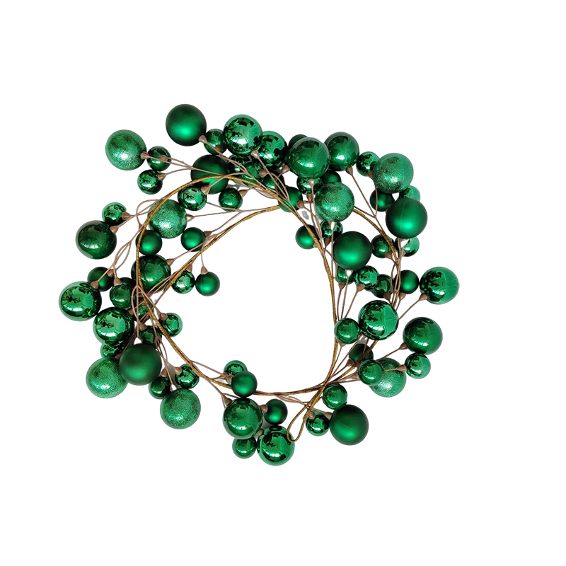 中国 Senmasine 绿色 6 英尺圣诞球花环，适用于圣诞节悬挂家居室内室外派对装饰 制造商