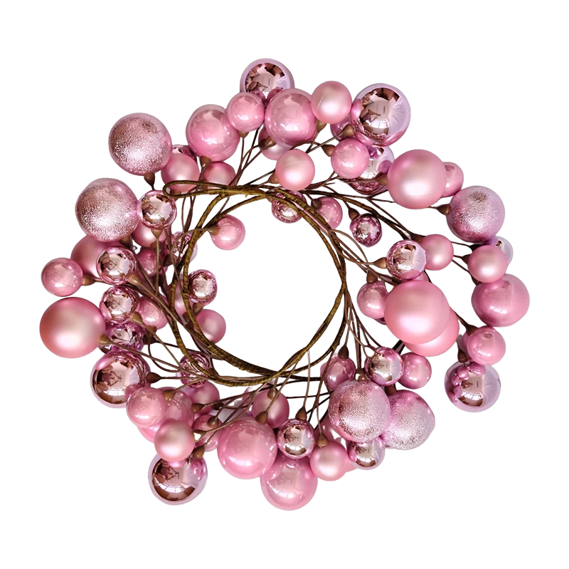 porcelana Senmasine bolas de plástico rosa de 6 pies, adornos navideños, guirnaldas para fiesta de Navidad, decoración colgante para el hogar y la Oficina fabricante