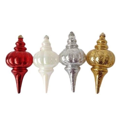 China Senmasine Bola de enfeites cônicos de 25 cm para pendurar decoração de festa de Natal Ornamento em formato especial de plástico inquebrável fabricante