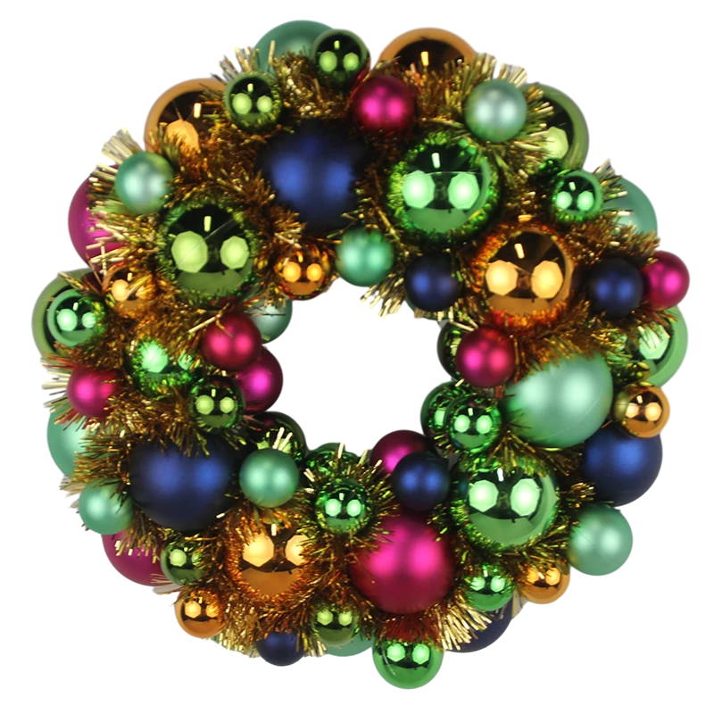 Cina Senmasine ghirlanda di palline di Natale da 33 cm per la decorazione da appendere al festival di Natale della porta d'ingresso, palline colorate miste produttore