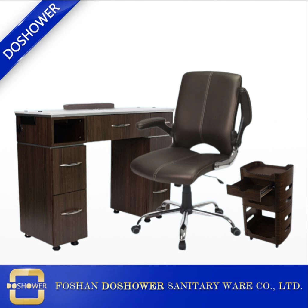 China chocolate customer chairs and manicure table DS-C225 nail salon set factory manufacturer