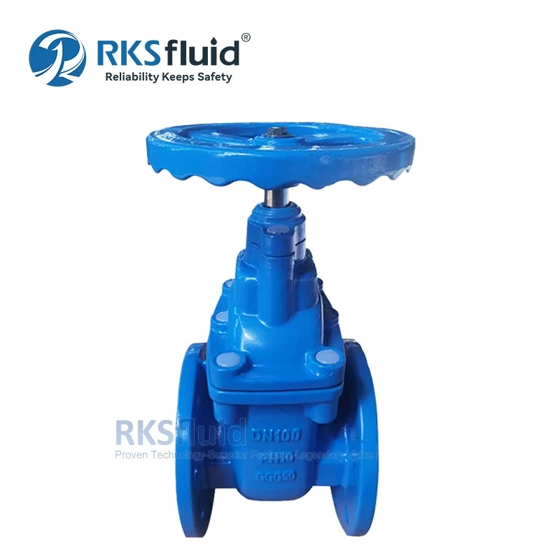 China DIN F4 ductile iron metal seated double flange gate valves PN16 BS5163 for water manufacturer