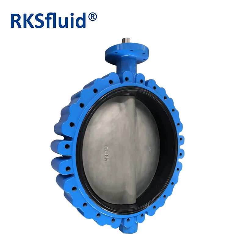 China DIN ductile cast iron lug type butterfly valve prices for water supply manufacturer