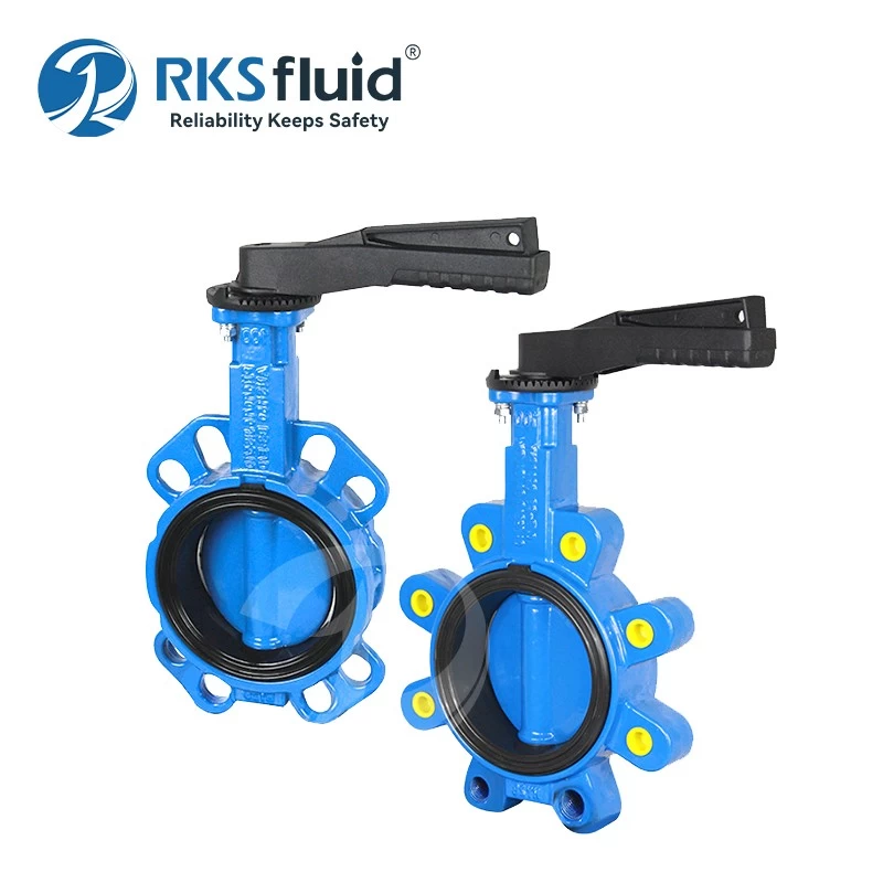 China DN100 PN16 Wafer Lug Resilient Seat Butterfly Valve manufacturer