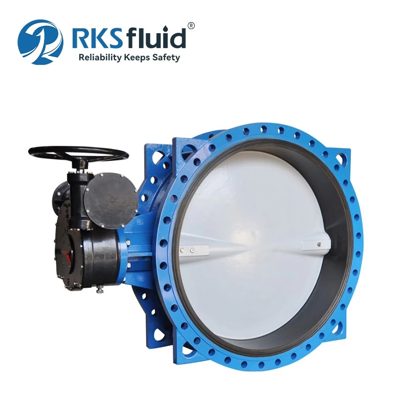 China DN1600 PN10 Double Flange Butterfly Valve manufacturer