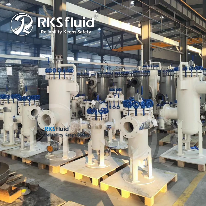 用于液体过滤的 SS304 SS316 法兰自动 50μm 篮式过滤器壳体 DN25 DN32 DN50出厂价