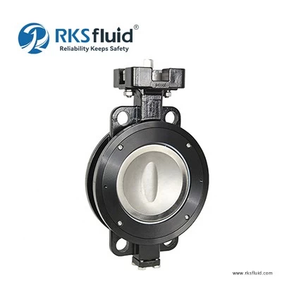 New designed PTFE  RPTFE sealing replaceable seat high performance butterfly valve