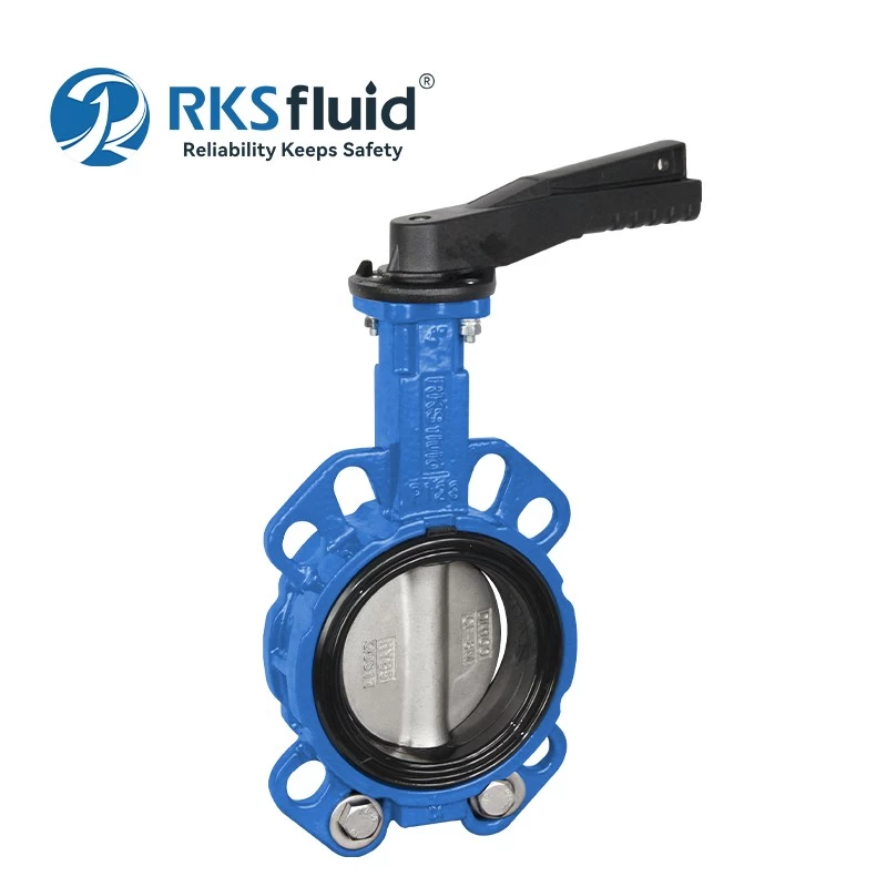 China RKSfluid Preço direto de fábrica Aço inoxidável Motorizada Válvula de borboleta Manual de ferro dúctil Manual de wafer Butterfly Válvula DN100 fabricante