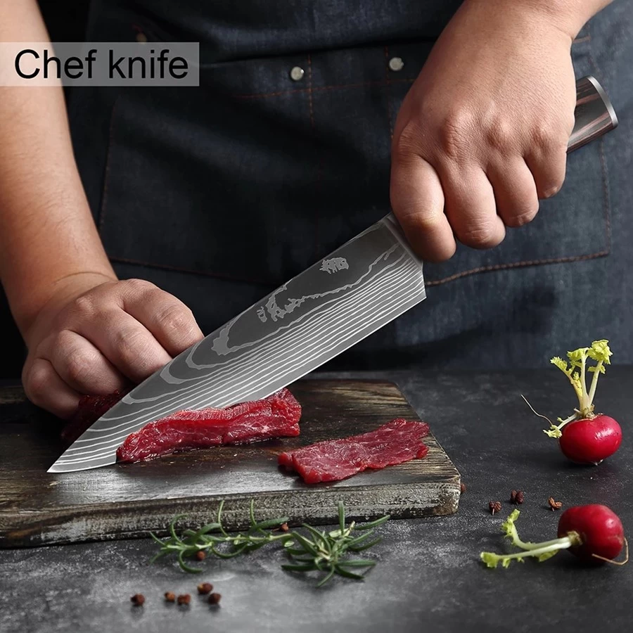 8 Inch Chef's Knife Stainless Steel Blade Kitchen Knife Meat