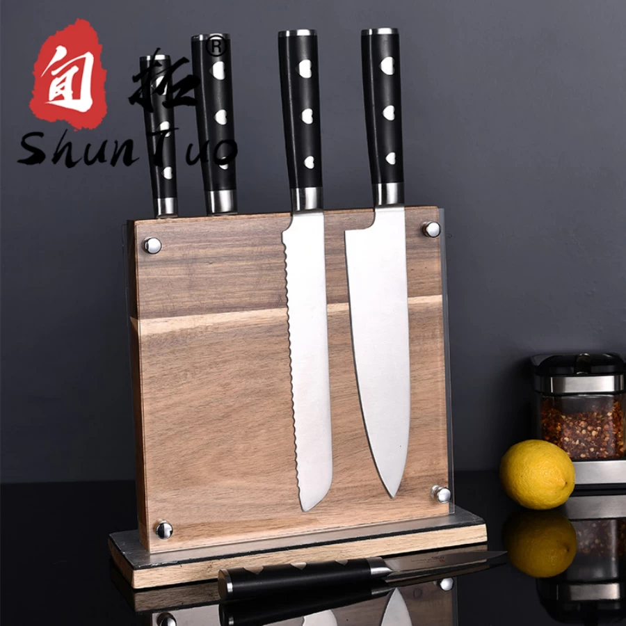 Kina Factory Supply Wood Knives Blocks Lagringskniv Organizer Block Stand Holder produsent