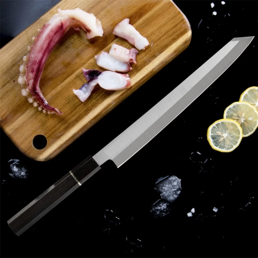 porcelana Acero inoxidable determinado al por mayor del cuchillo del sashimi 9Cr14MoV que filetea los cuchillos del sushi fabricante