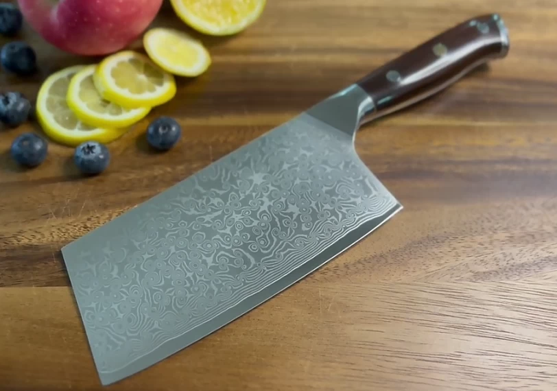 cleaver knife damascus