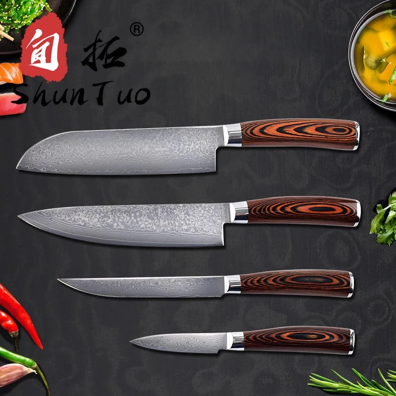 Buy Wholesale China Wholesale Damascus Steel Commercial Vegetable Fruit Bbq  Sushi Slicing Custom Kitchen Chef Knife Set & Kitchen Knife Set at USD 126