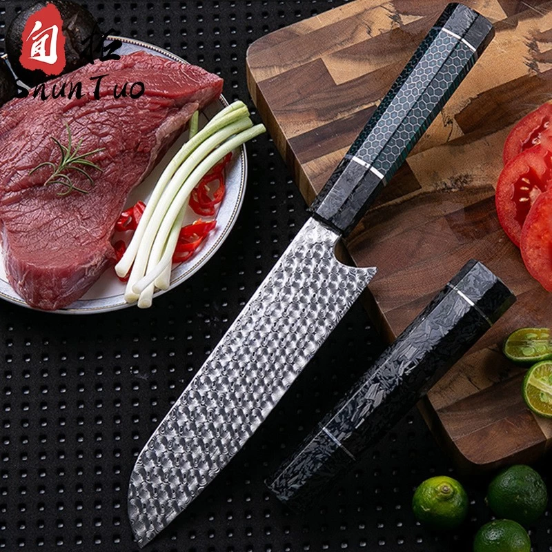 Cina Coltello Santoku Damasco a 110 strati in Cina con manico in resina all'ingrosso produttore