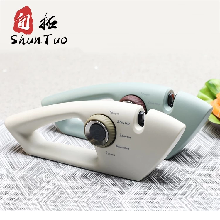 China Factory supply hand-held, white green knife sharpener for kitchen Knives Sharpening manufacturer