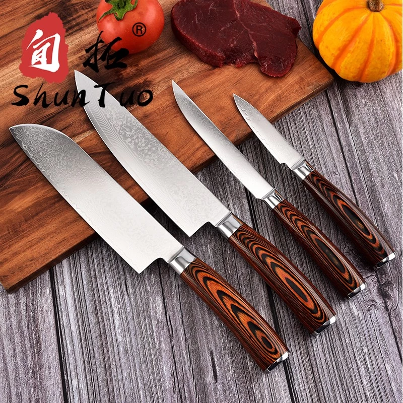 Kina Lavpris Damaskus Knife Set, Chefs kniv produsenter Kina produsent