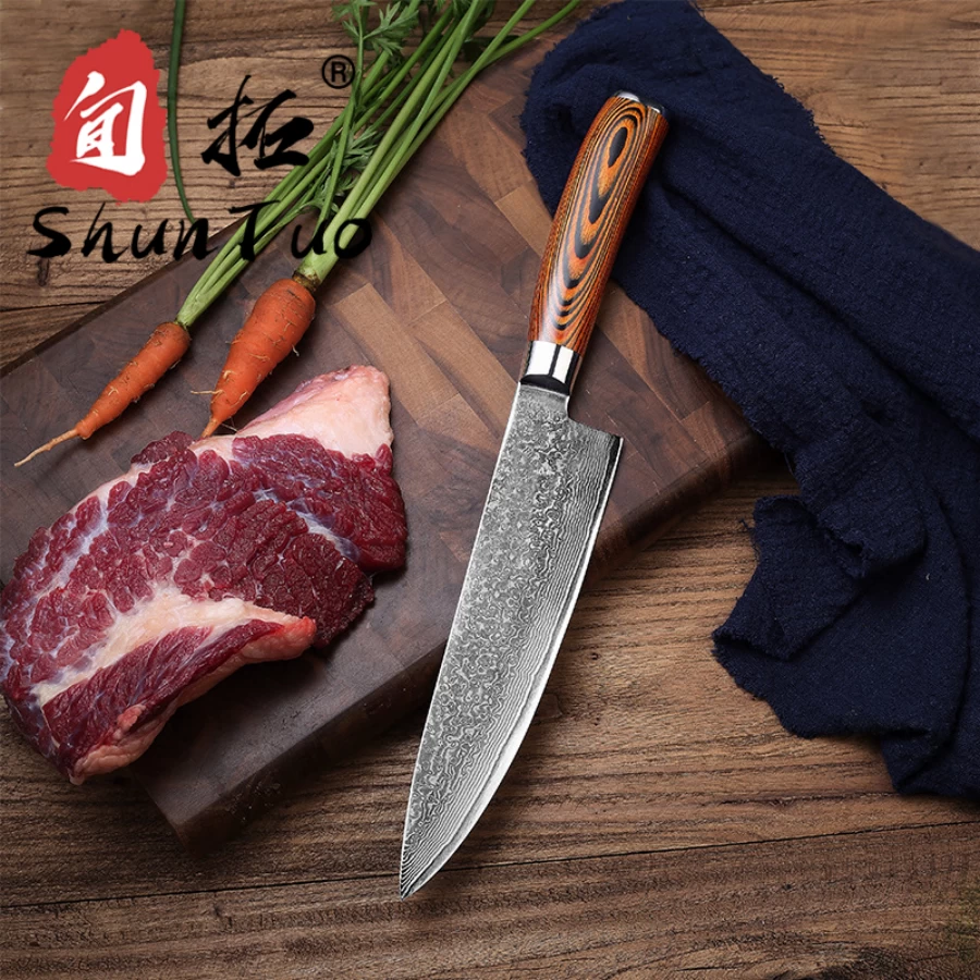 China Japanese Damascus Knife Supplier, Kitchen Knife Damascus Wholesales manufacturer