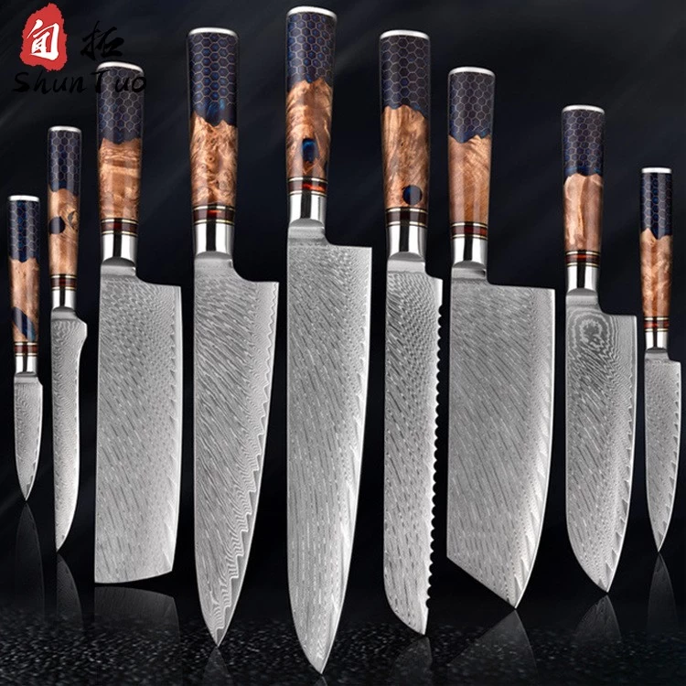 China China 9 pcs knife set damascus manufacturer manufacturer