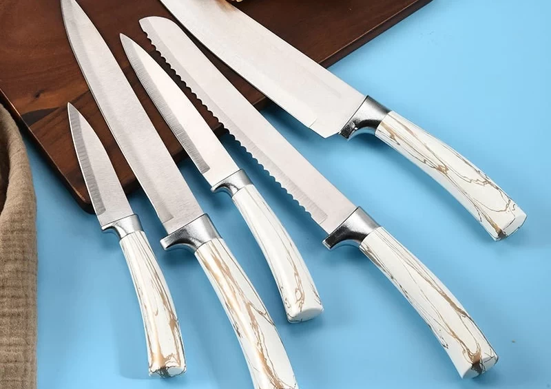 Revolutionera ditt kök med Blue Sharp 4st rostfritt stål Full Tang Knife Set