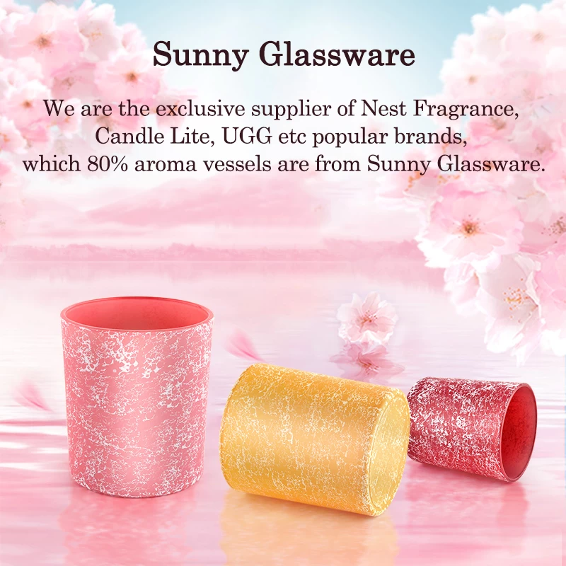 Sunny Glassware 210ML luxury cylinder special decoration glass candle holder for wedding