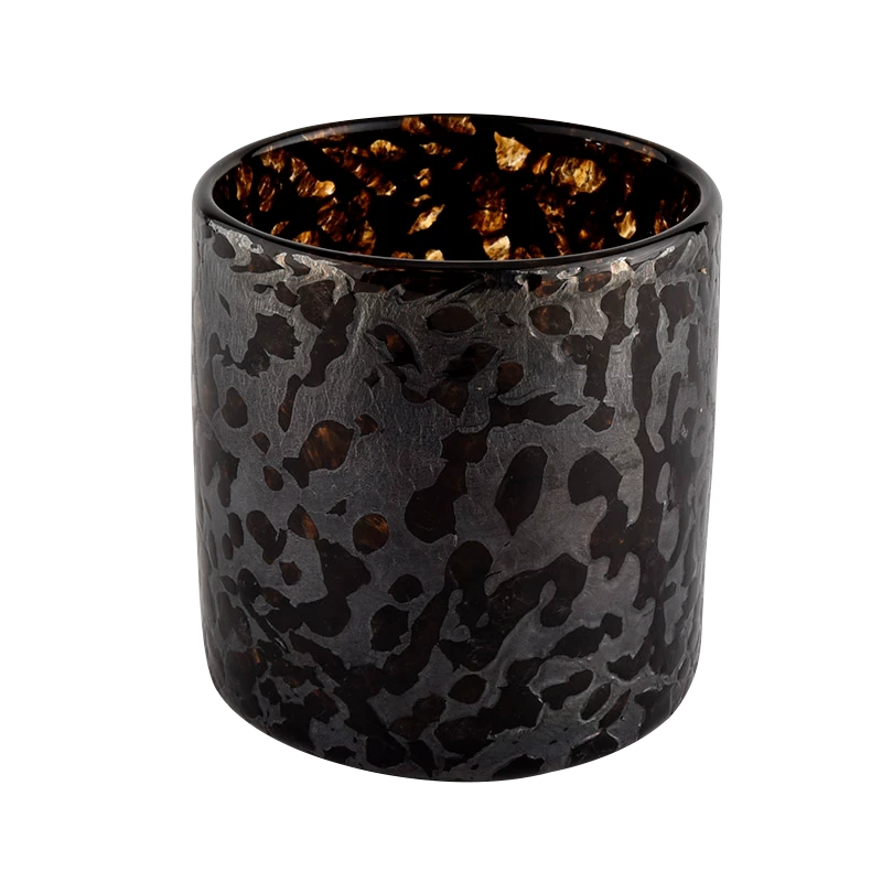 Sunny Glassware luxury black glass vessels for candles wholesale