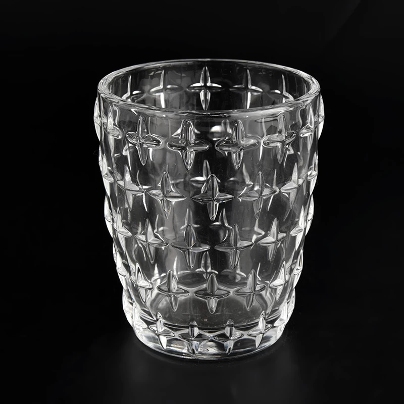 custom glass candle jar clear candle holder wholesale