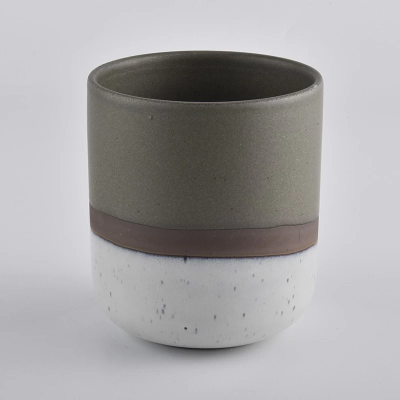 400ml round ceramic candle jar with round bottom wholesale